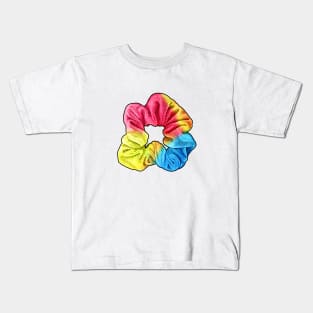 Scrunchie VSCO Girl Hair Tie Girls Colorful Rainbow Kids T-Shirt